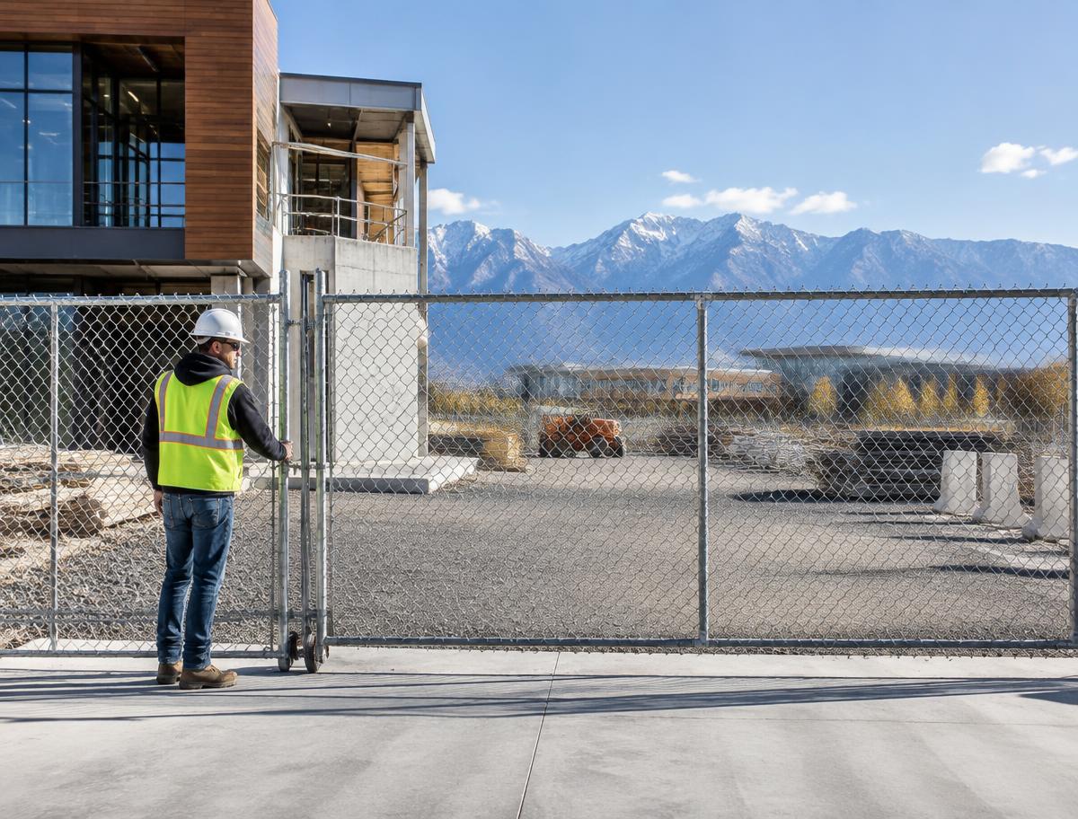 Temporary Fencing service at a Utah construction site